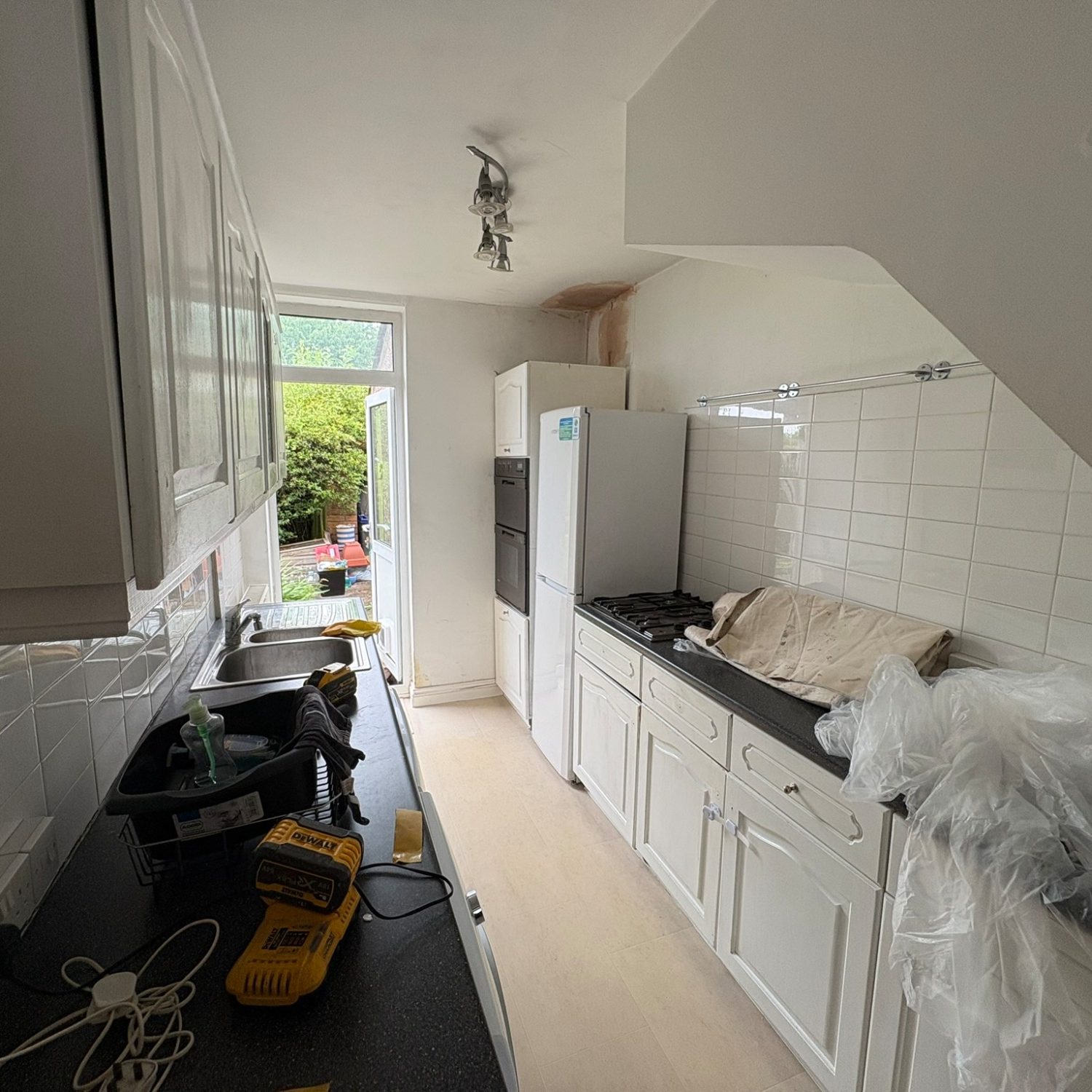 Original Brislington galley kitchen before the complete renovation